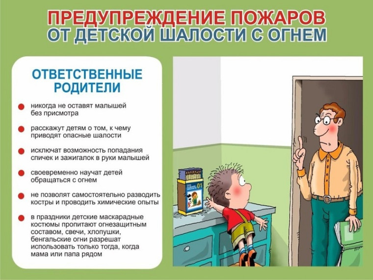 Правила поведения в случае возникновения пожаров.